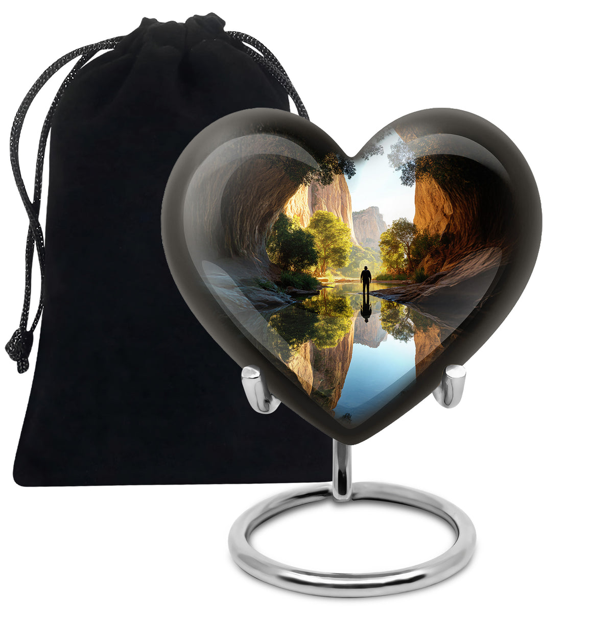 Fishing Cremation Urn For Ashes - Aluminium Memorial Urn For Adult