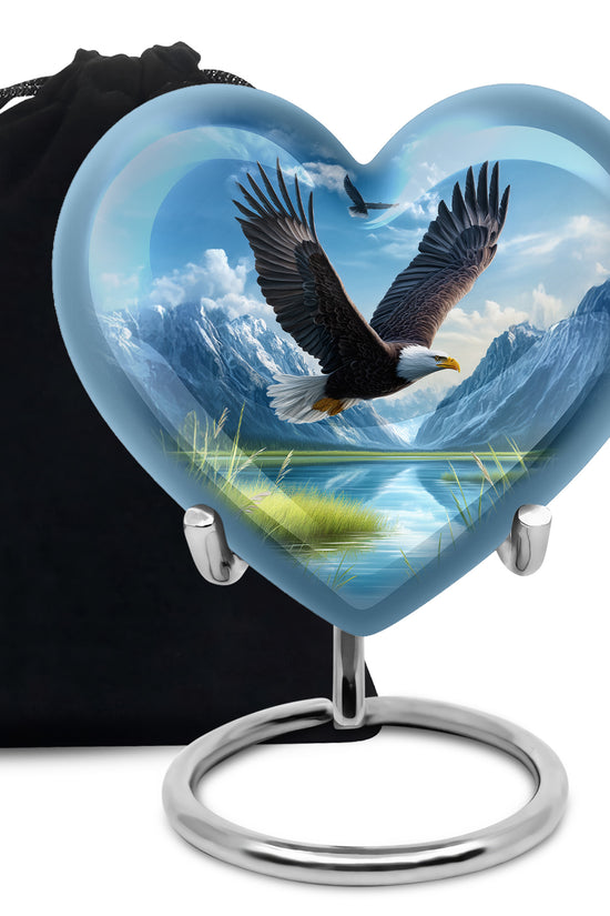 Flying Eagle Funeral Urn - Scenic Nature Cremation Urn For Loved Ones