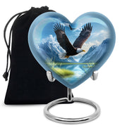 Flying Eagle Funeral Urn - Scenic Nature Cremation Urn For Loved Ones