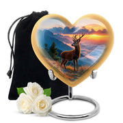 Mountain Deer Funeral Urn - Sunset Memorial Urn For Human Ashes