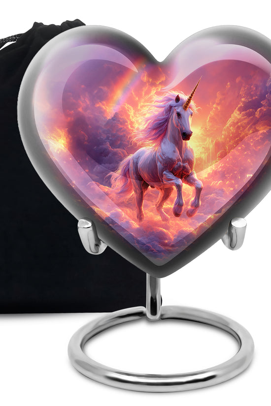 Unicorn Theme Funeral Urn - Spiritual Theme Memorial Urn For Adult Ashes
