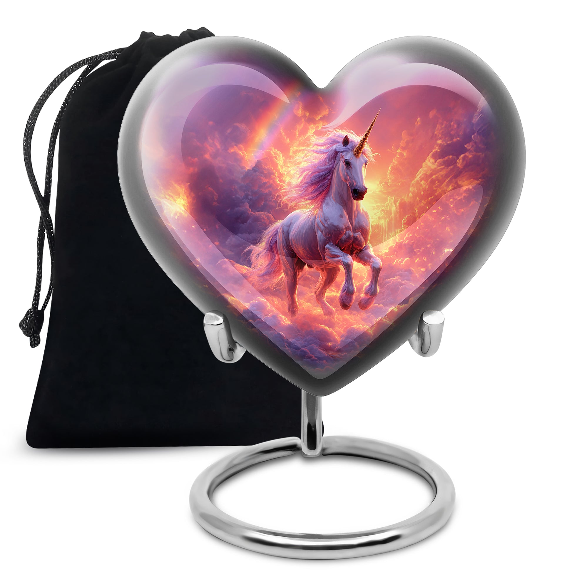 Unicorn Theme Funeral Urn - Spiritual Theme Memorial Urn For Adult Ashes