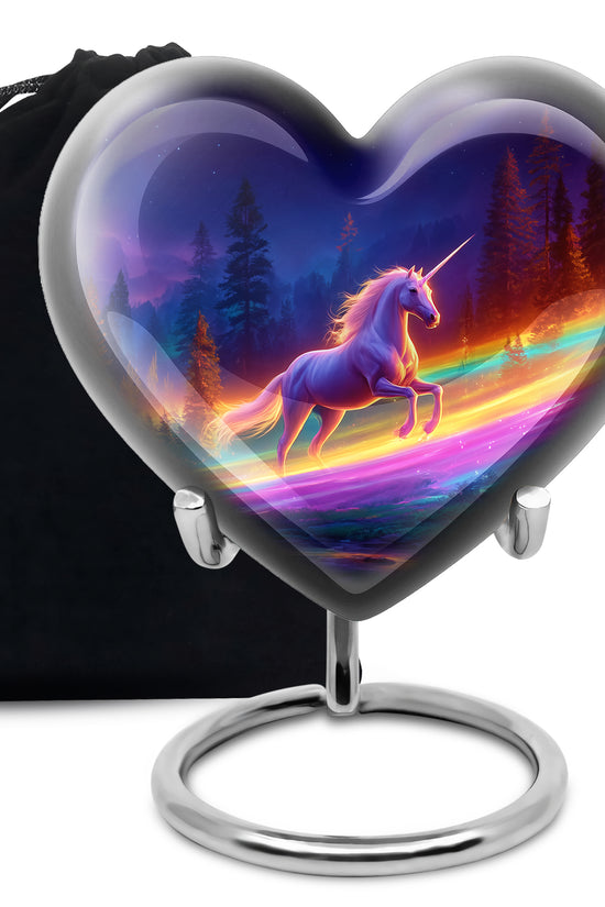 Unicorn Theme Memorial Urn - Rainbow Theme Cremation Urn For Adult Ashes