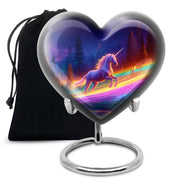 Unicorn Theme Memorial Urn - Rainbow Theme Cremation Urn For Adult Ashes
