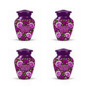 Purple rose CLS four matching keepsakes; memorial quote