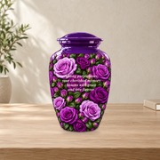Purple rose CLS home setting; memorial quote