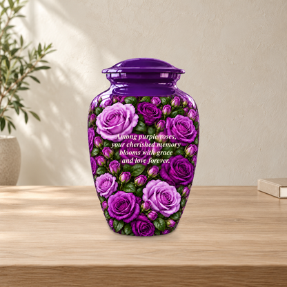 Purple rose CLS home setting; memorial quote