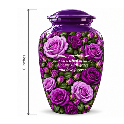 Purple rose CLS adult height guide; memorial quote