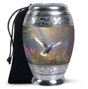 Dove Bird Theme Cremation Urn - Large Memorial Urn For Female