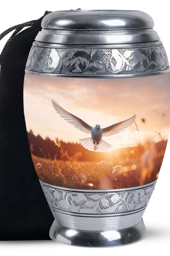 Sunset Dove Cremation Urn - Peaceful Memorial Urn For Human Ashes