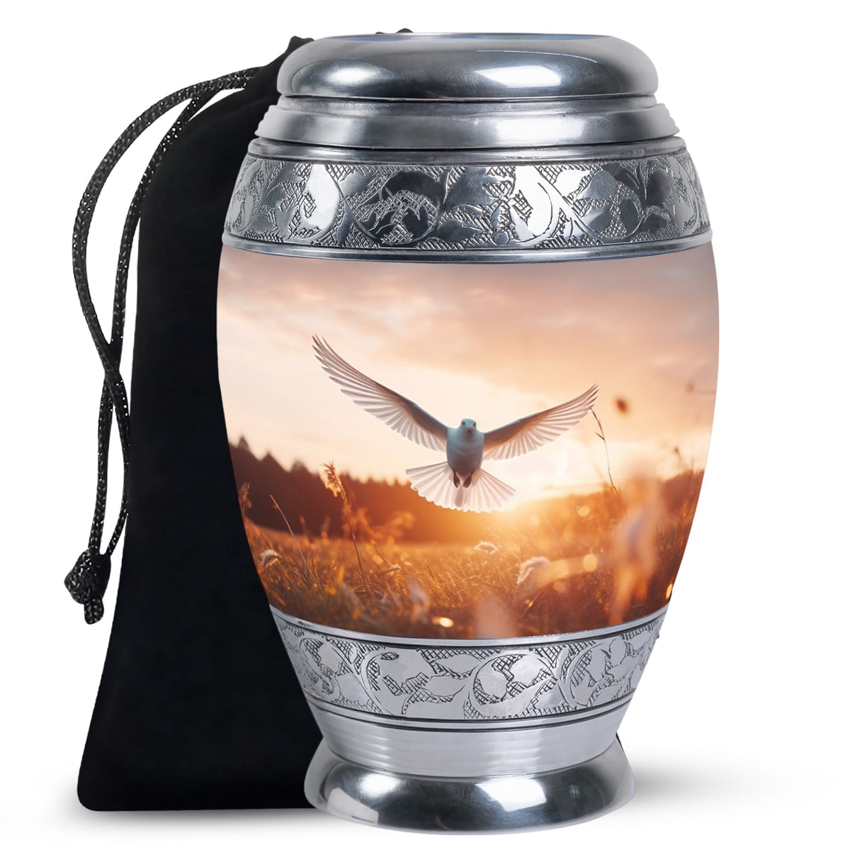Sunset Dove Cremation Urn - Peaceful Memorial Urn For Human Ashes