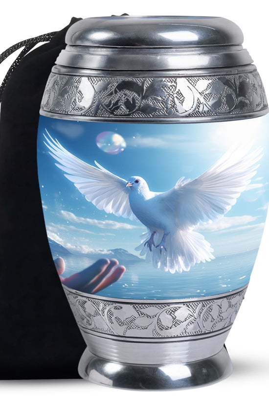Dove Funeral Urn - Heaven Theme Memorial Urn For Female