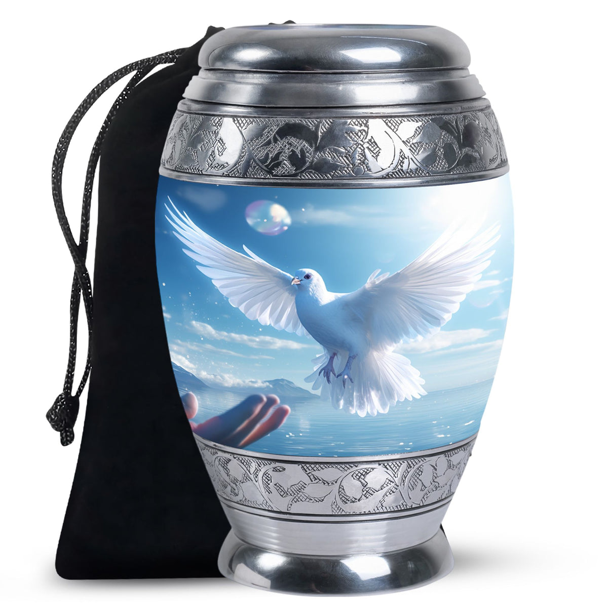 Dove Funeral Urn - Heaven Theme Memorial Urn For Female