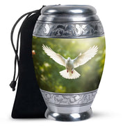 Nature Theme Memorial Urn - Dove Bird Cremation Urn For Burial