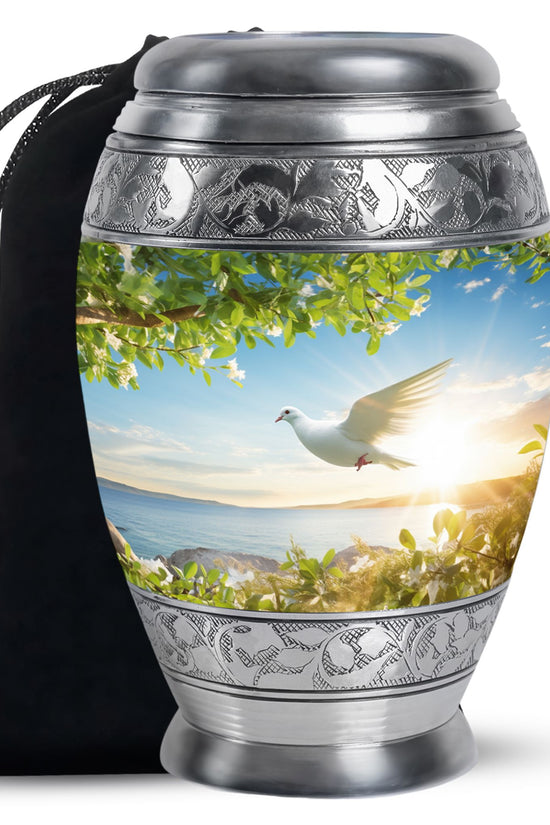 Beautiful Dove Memorial Urn - Large Memorial Urn For Female