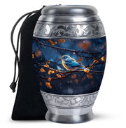 Sparrow Funeral Urn For Ashes - Aluminium Memorial Urn For Ashes
