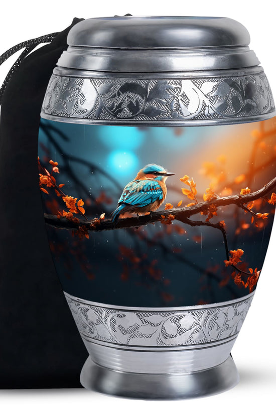 Sparrow Theme Memorial Urn - Large Memorial Urn For Female Ashes