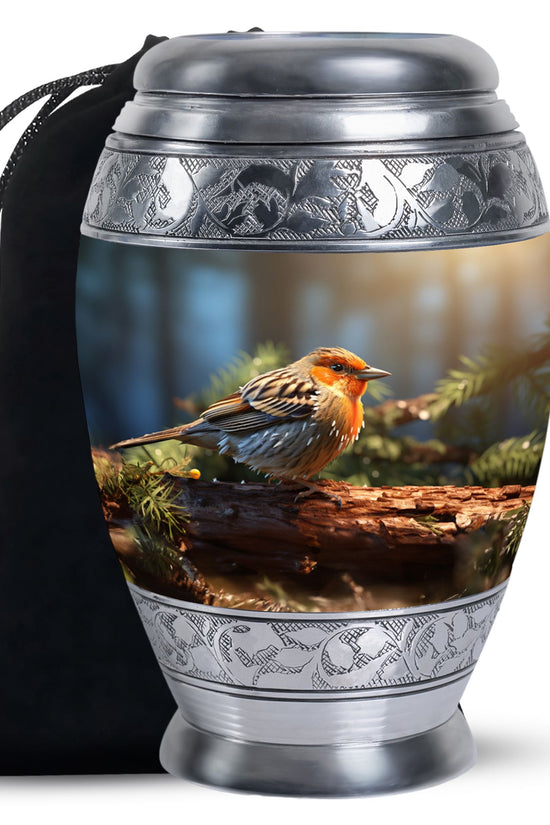 Peaceful Sparrow Memorial Urn For Human Ashes – Bird Theme Cremation Urn