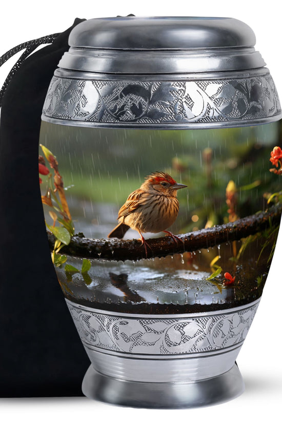 Sparrow Cremation Urn For Ashes -Nature Funeral Urn For Adult Ashes