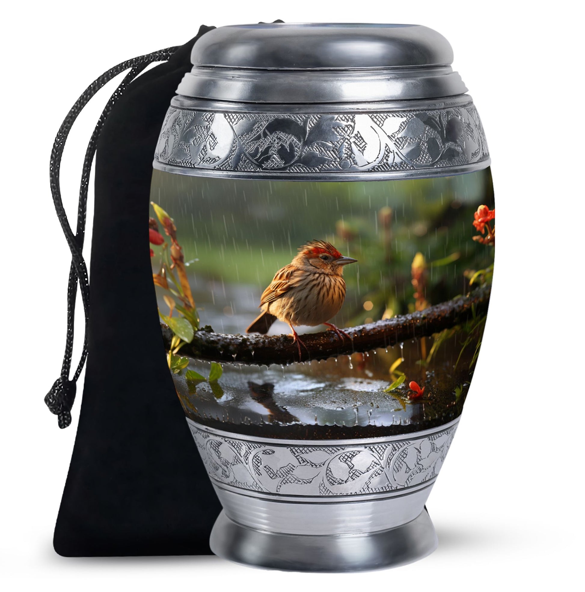 Sparrow Cremation Urn For Ashes -Nature Funeral Urn For Adult Ashes