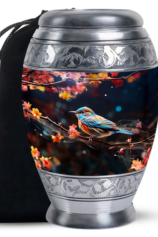 Decorative Sparrow Ashes Urn - Artistic Cremation Urn For Male & Female