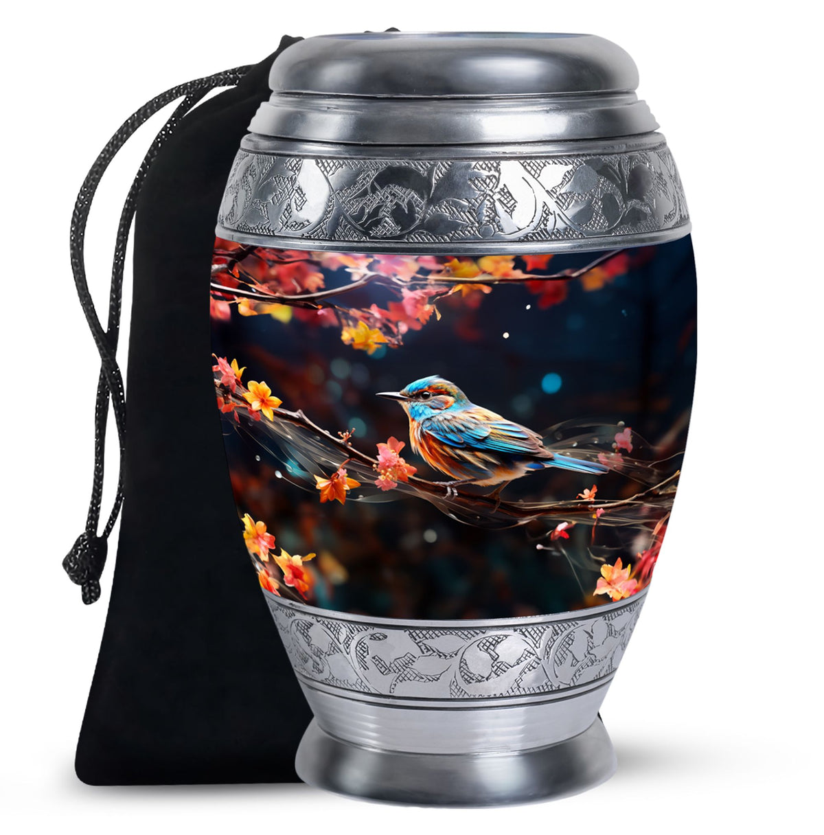 Decorative Sparrow Ashes Urn - Artistic Cremation Urn For Male & Female