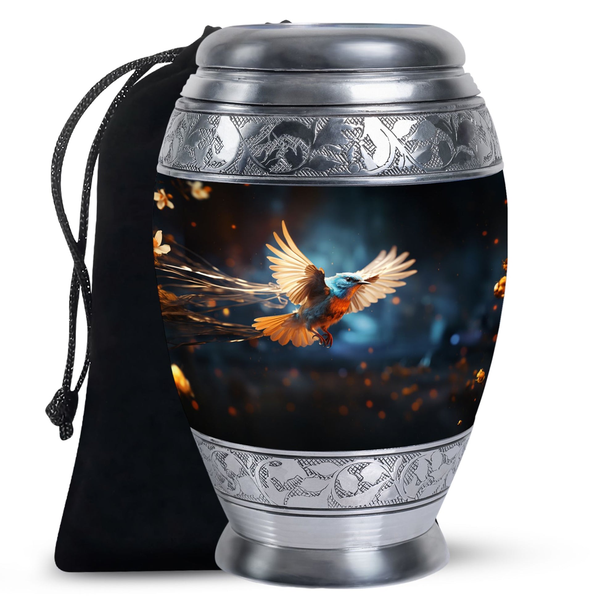 Peaceful Sparrow Memorial Urn - Cremation Urn For Ashes