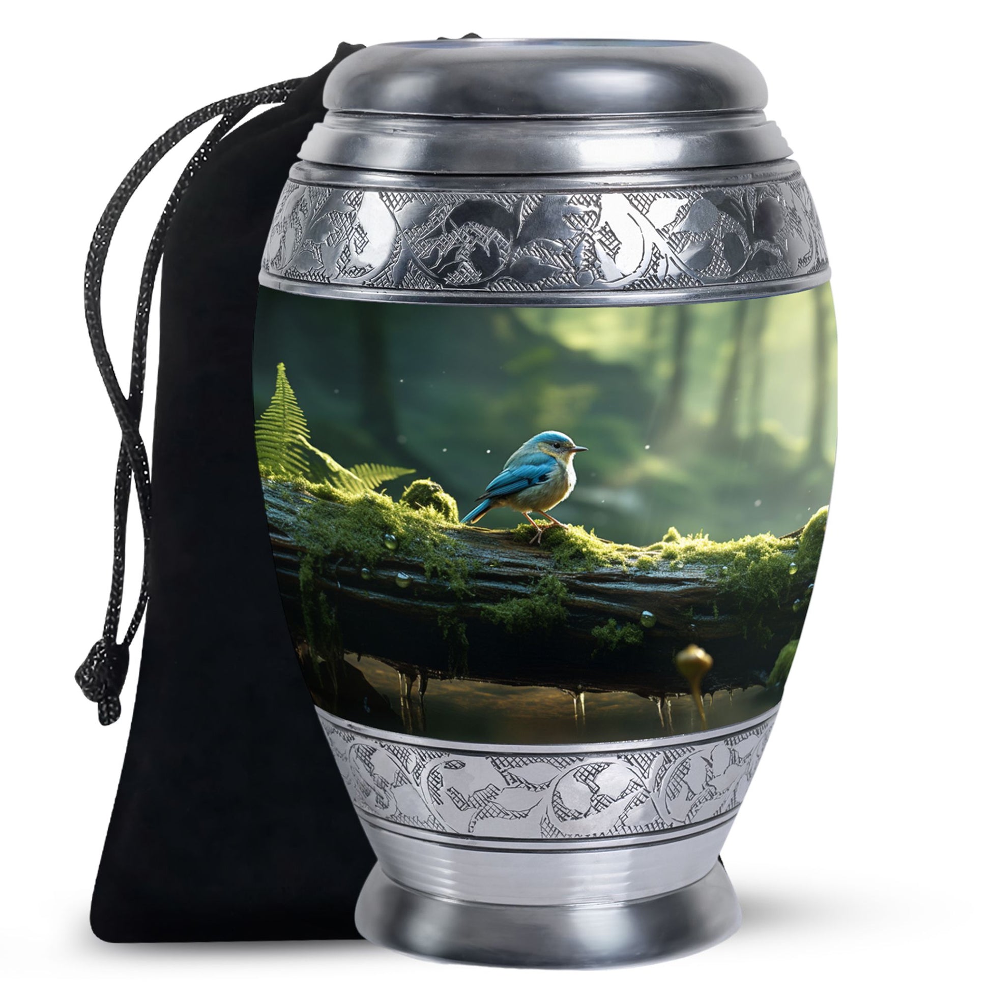 Sparrow Funeral Urn For Ashes - Aluminium Funeral Urn For Loved Ones