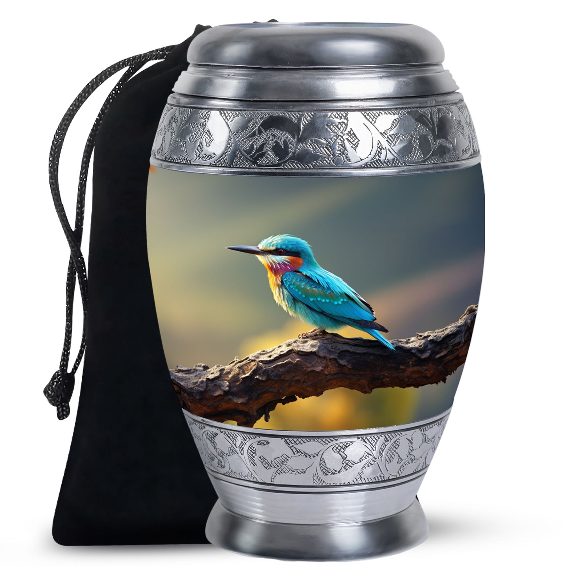 Sparrow Theme Cremation Urn - Large Funeral Urn For Male
