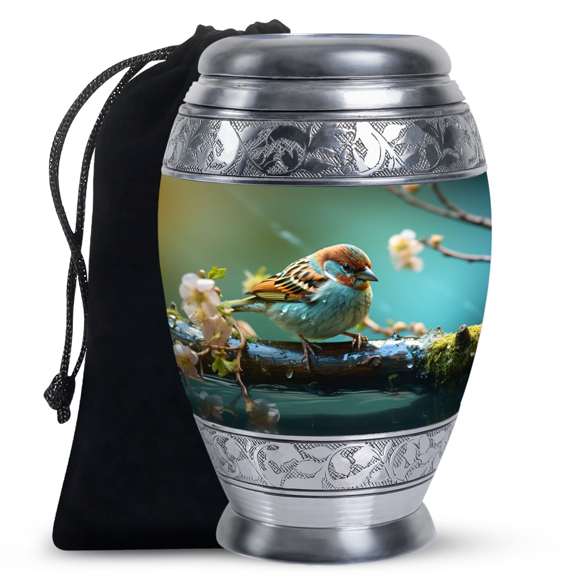 Sparrow Memorial Urn For Human Ashes - Large Funeral Urn For Ashes