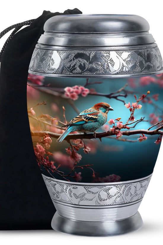 Sparrow Bird Memorial Urn - Funeral Urn For Human Ashes
