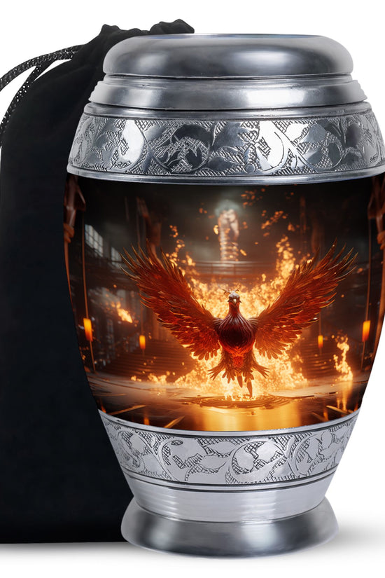 Phoenix Memorial Urn - Large Funeral Urn For Adult Ashes