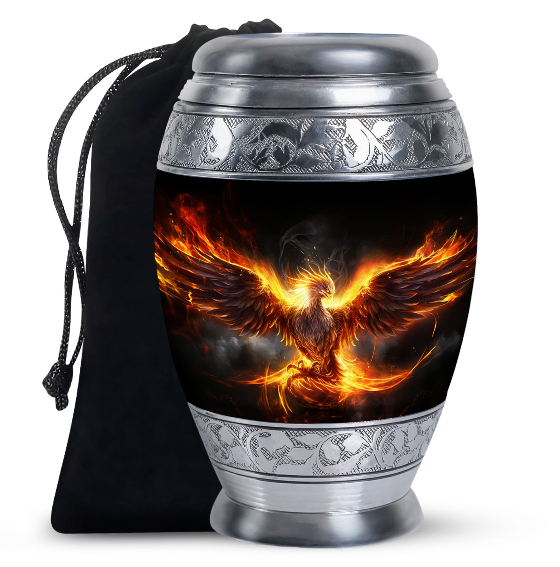 Phoenix Funeral Urn - Aluminium Urn For Male & Female