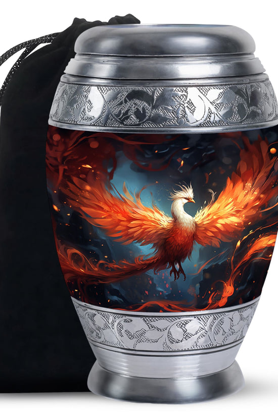 Phoenix Beautiful Theme Memorial Urn - Large Cremation Urn For Ashes