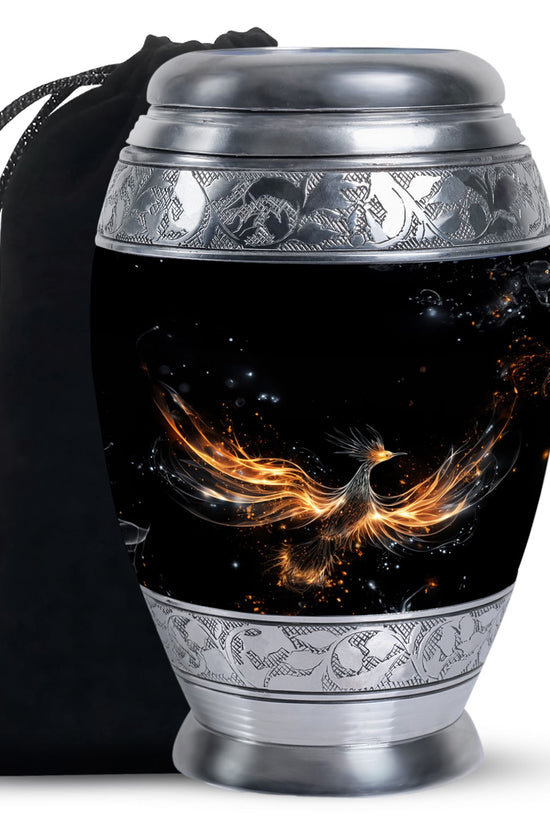 Elegant Galaxy Phoenix Urn - Unique Fantasy Cremation Urn For Ashes