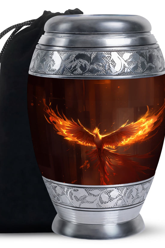 Mystic Fire Phoenix Memorial Urn - Beautiful Urn For Human Ashes