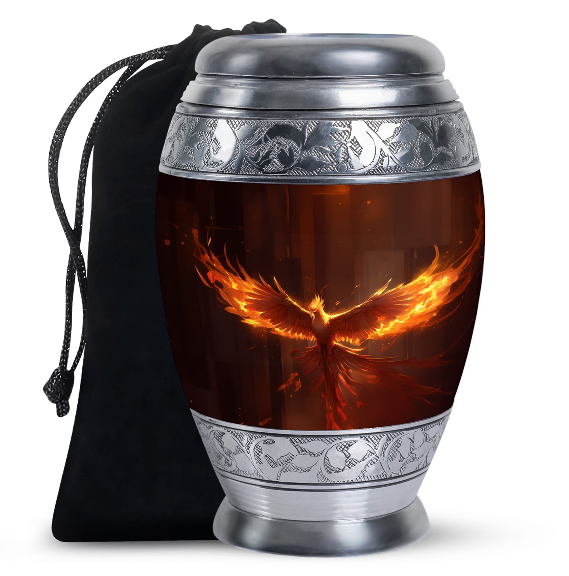 Mystic Fire Phoenix Memorial Urn - Beautiful Urn For Human Ashes