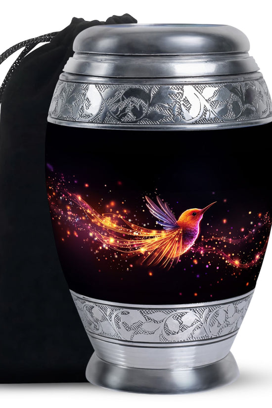 Colorful Hummingbird Memorial Urn - Unique Ashes Urn for Loved Ones