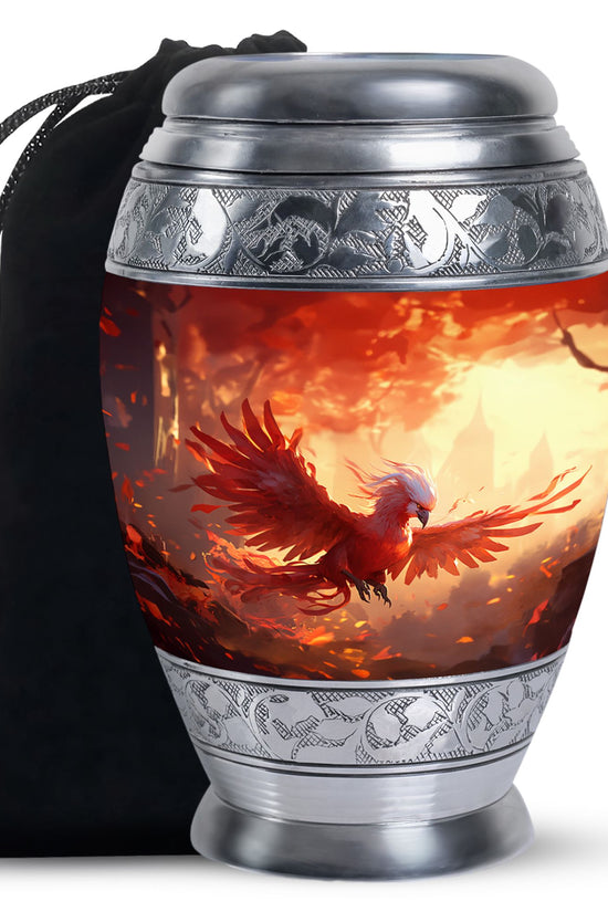 Fantasy Phoenix Tribute Urn - Elegant Cremation Urn For Ashes