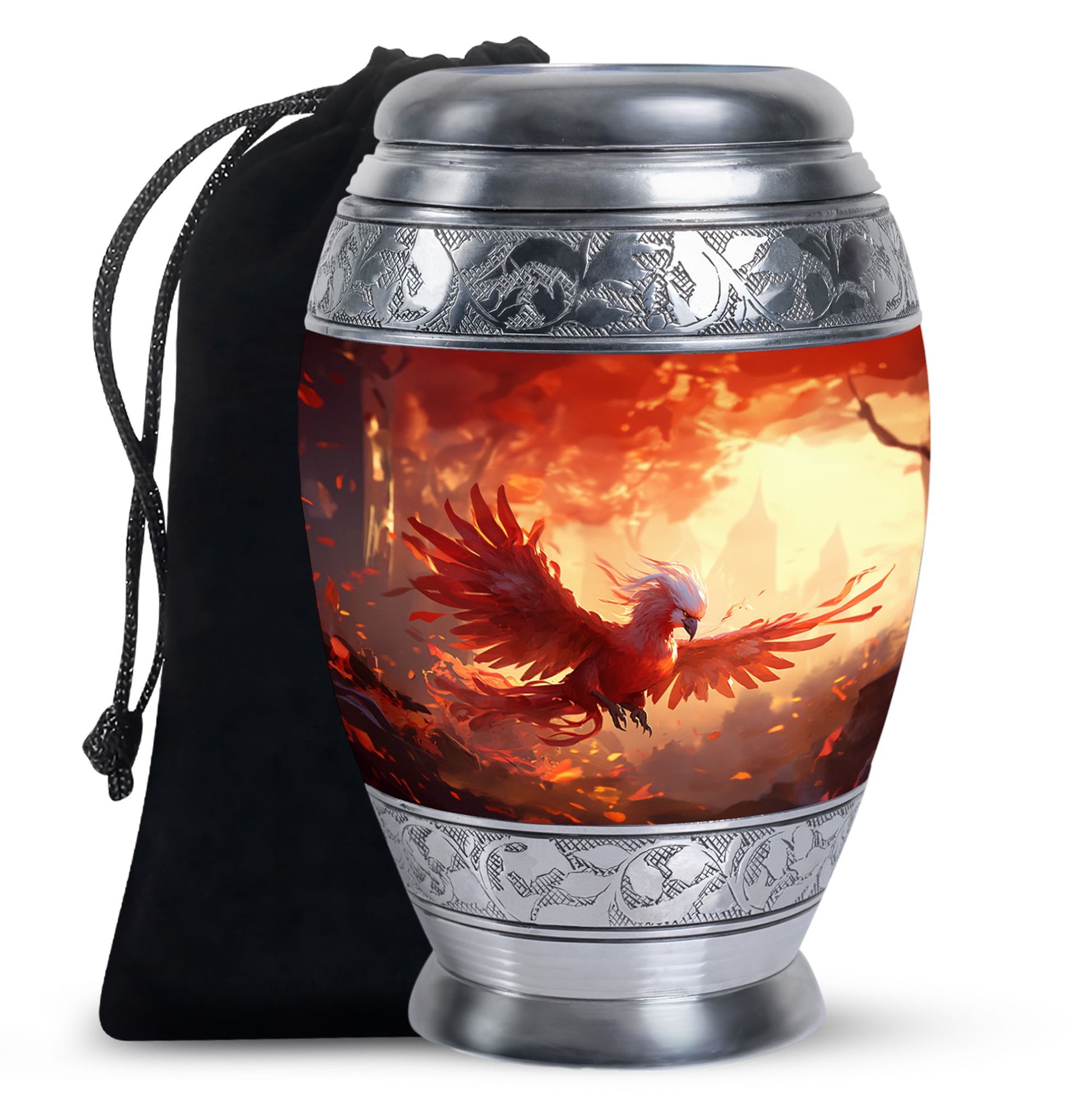 Fantasy Phoenix Tribute Urn - Elegant Cremation Urn For Ashes