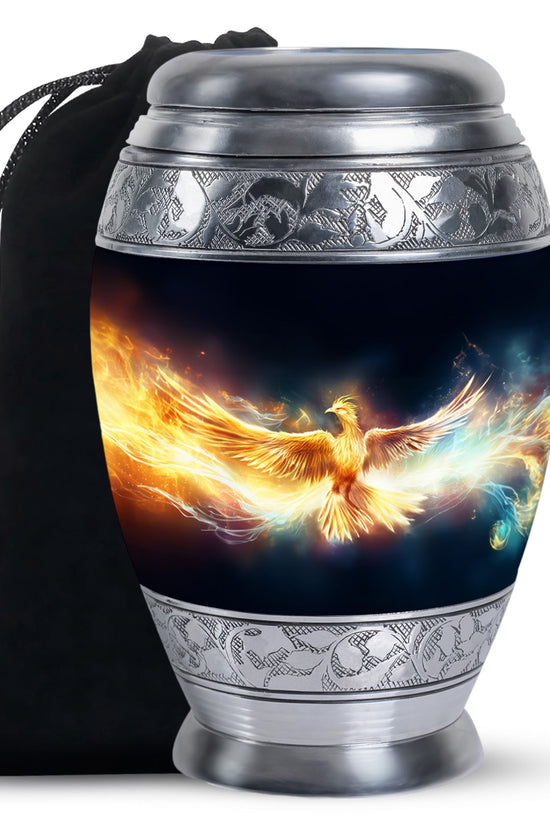 Light Phoenix Cremation Urn - Decorative Funeral Urn For Burial