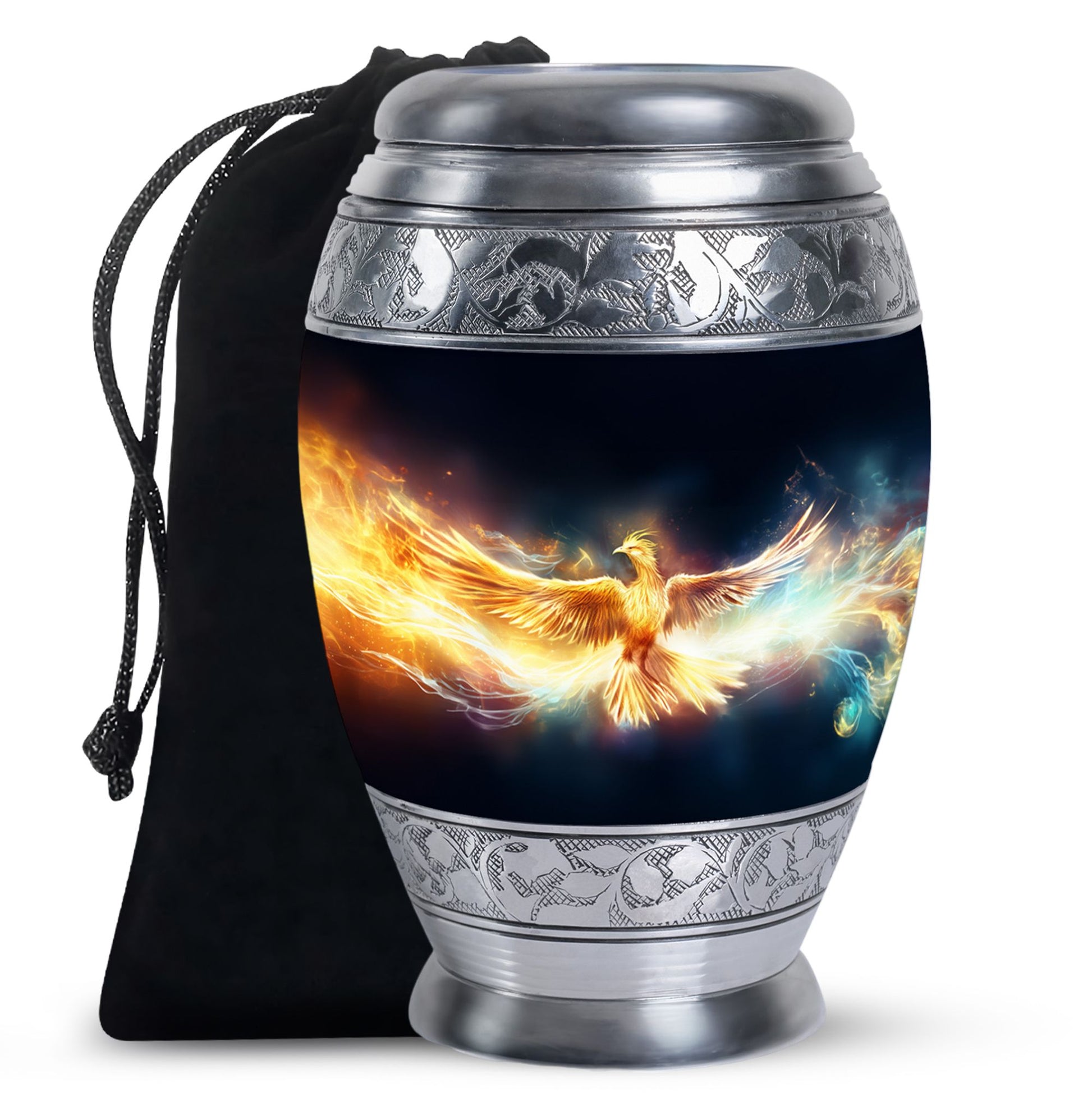 Light Phoenix Cremation Urn - Decorative Funeral Urn For Burial