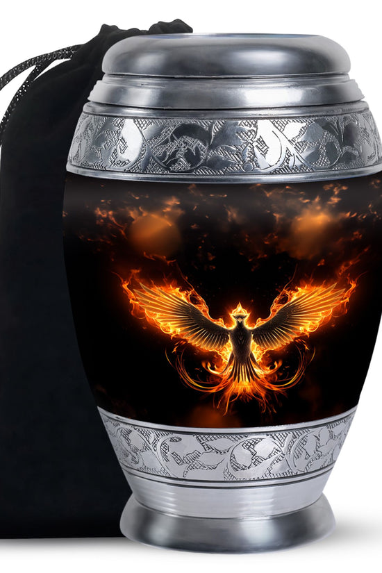 Dark Phoenix Cremation Urn - Fantasy Urn for Human Ashes