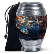 Black Owl Cremation Urn – Elegant Memorial Urn For Human Ashes
