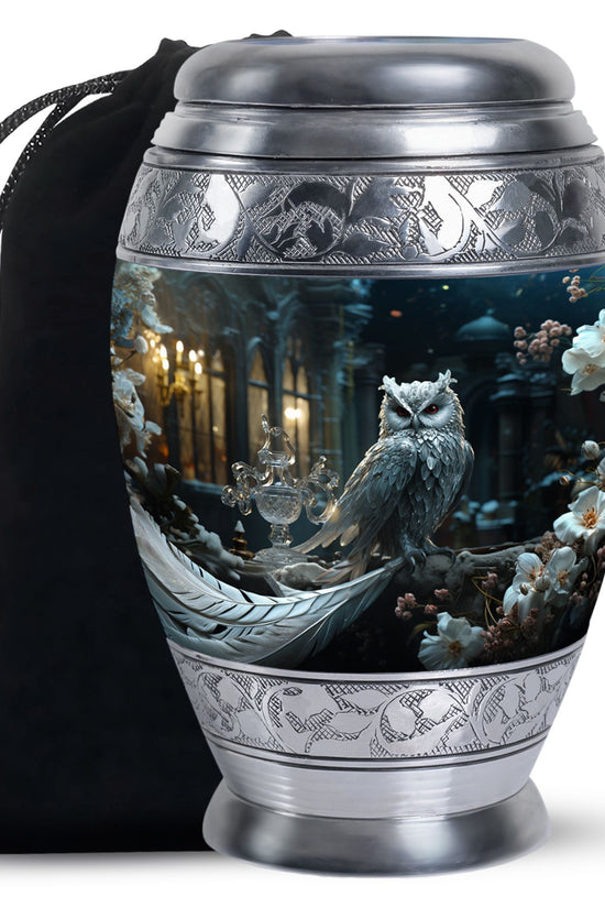 Royal Owl Memorial Urn - Unique Memorial Urn For Adult Ashes