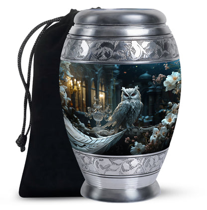 Royal Owl Memorial Urn - Unique Memorial Urn For Adult Ashes