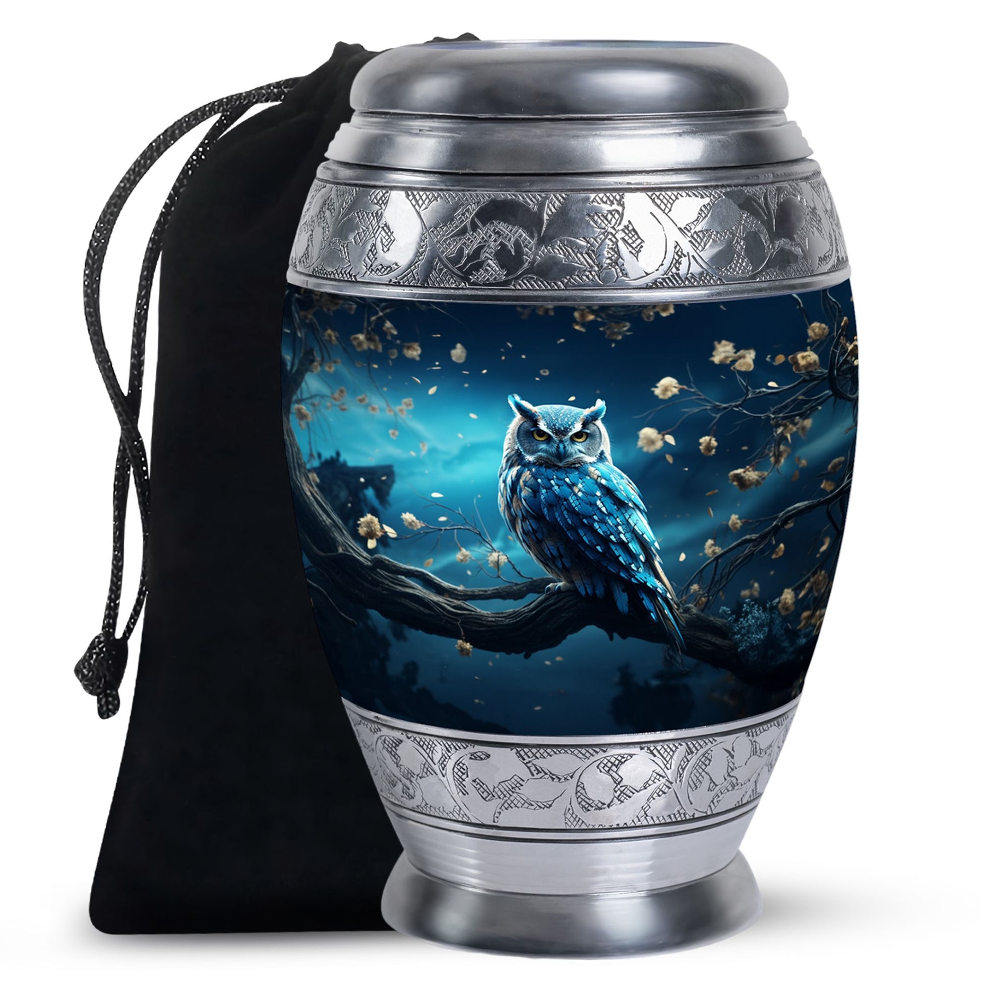 Owl Theme Memorial Urn - Cremation Urn For Male & Female