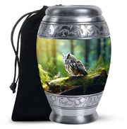 Owl Memorial Urn - Forest Cremation Urn For Human Ashes