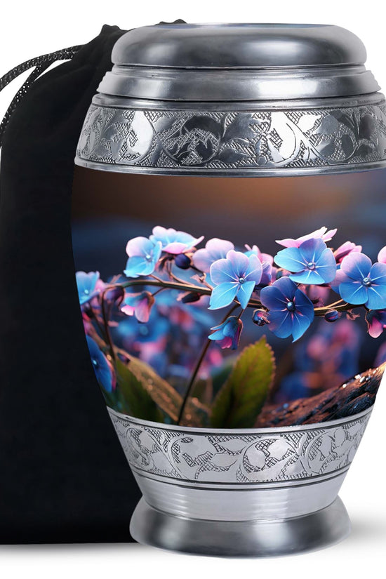 Scorpion Grass Human Funeral Urn - Decorative Floral Ashes Urn