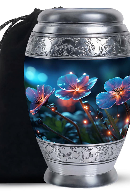 Scorpion Grass Cremation Urn For Human Ashes - Artistic Floral Burial Urn